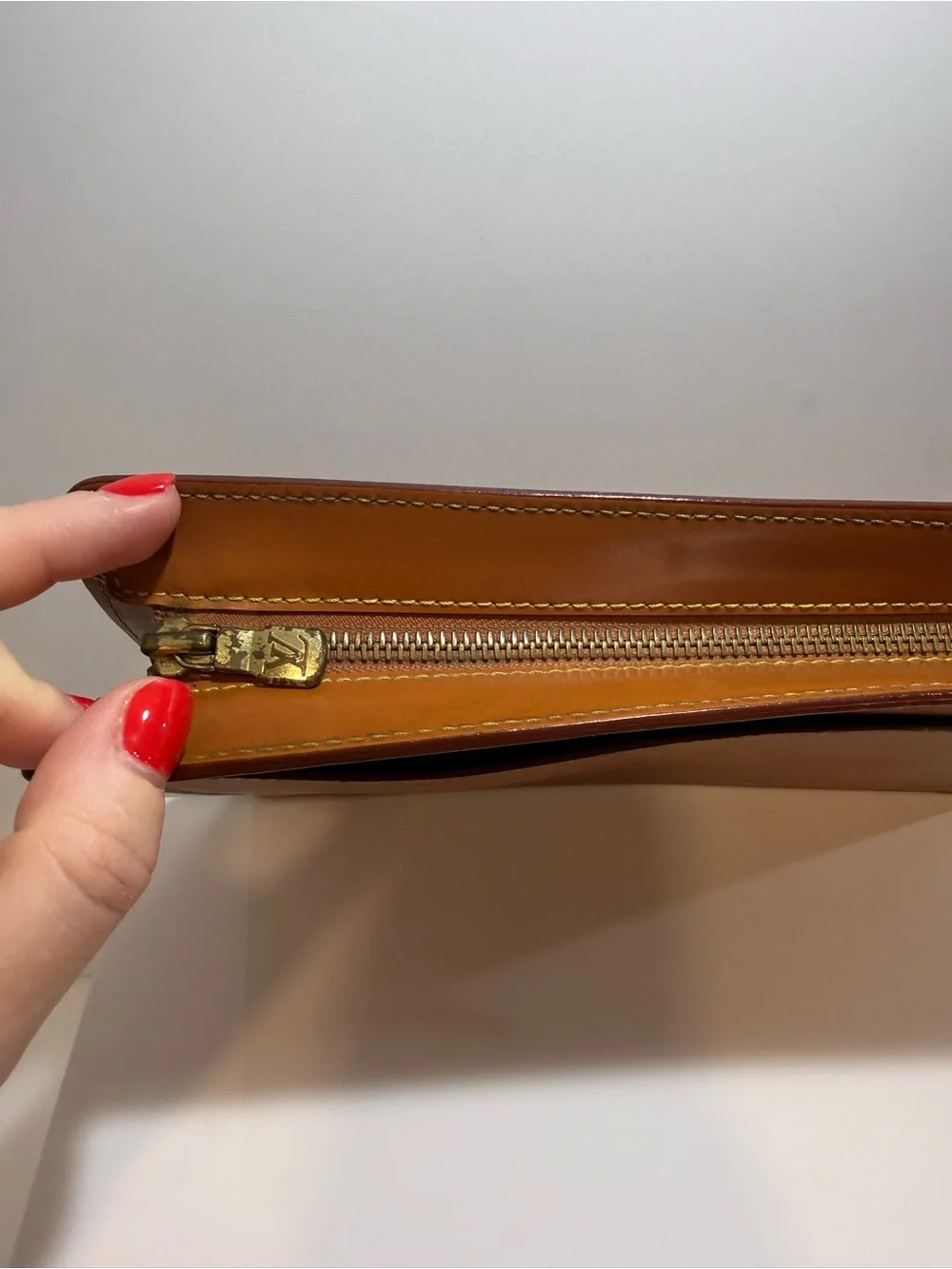 Louis Vuitton Cognac Epi Leather Clutch